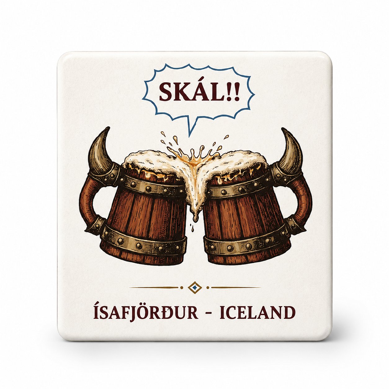 Skal!! Viking beer mug magnet