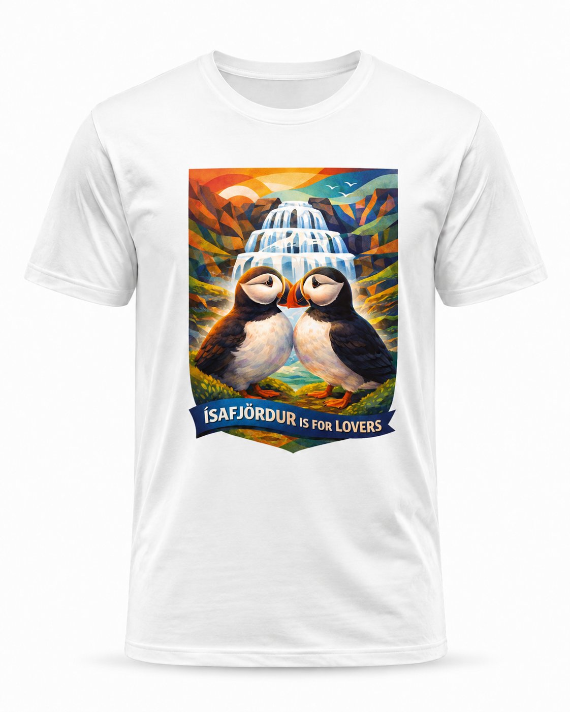 Puffins lovers t-shirt colourful